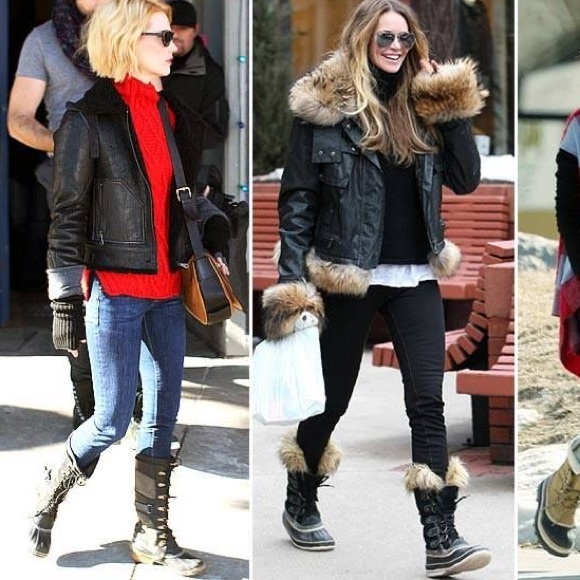 SOREL CATE THE GREAT LADIES BROWN GRAY WINTER SKI SNOW BOOTS-6M-1927-059 - Picture 2 of 14